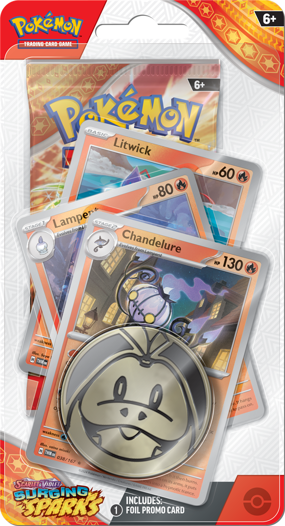 Pokemon Surging Sparks Premium Checklane - Chandelure