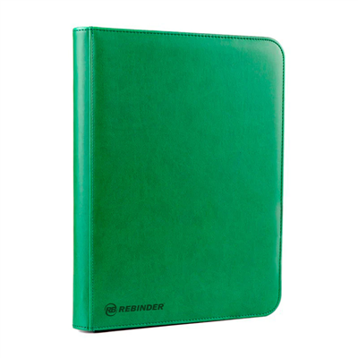 Toploader Binder Zipped 9-pocket Green