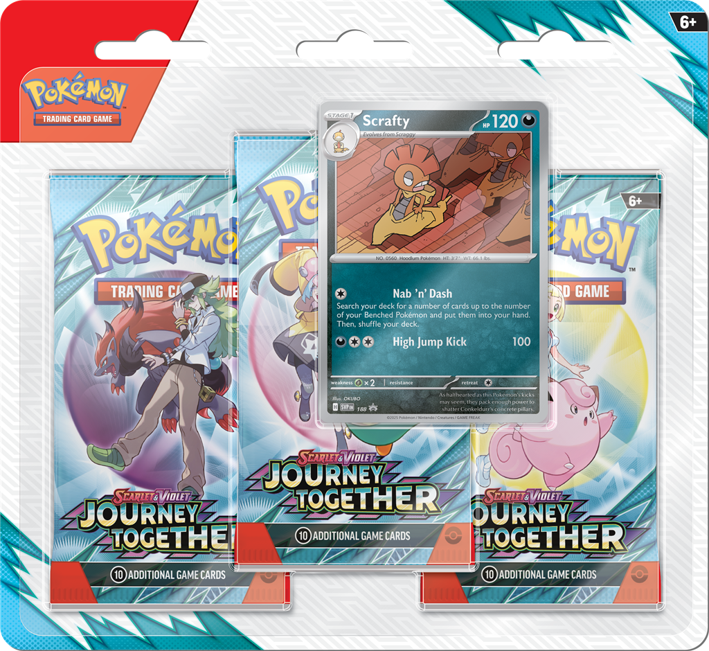 Pokemon: Journey Together 3 Booster Blister - Scrafty