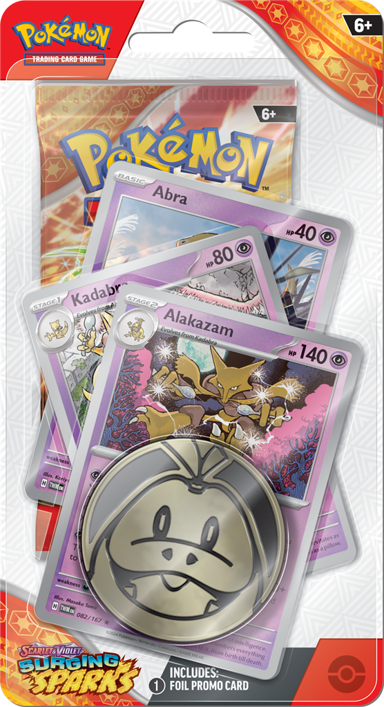 Pokemon Surging Sparks Premium Checklane - Alakazam