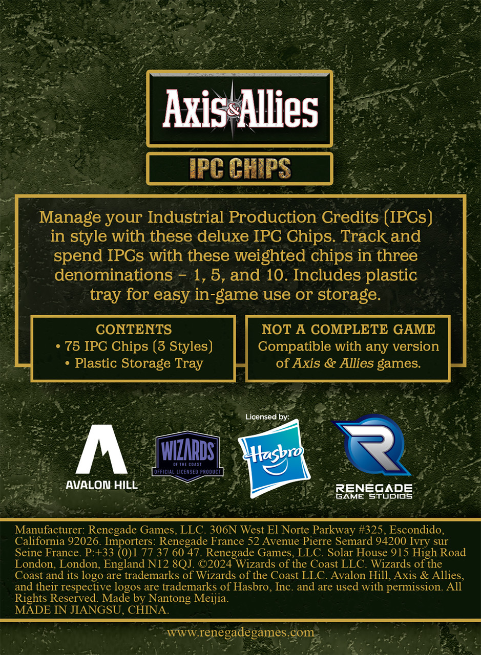 Axis & Allies IPC Chips