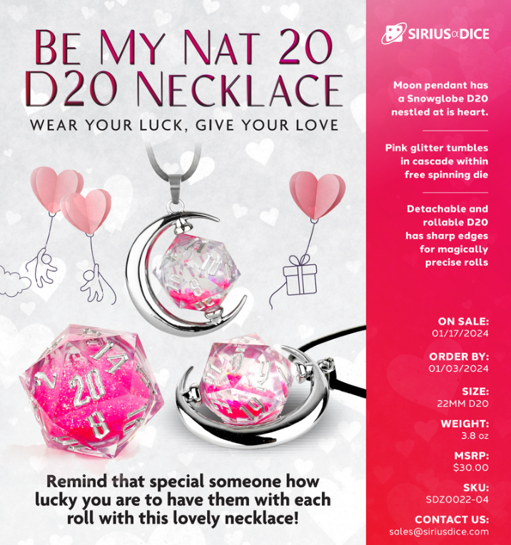 Be My Nat 20 D20 Necklace