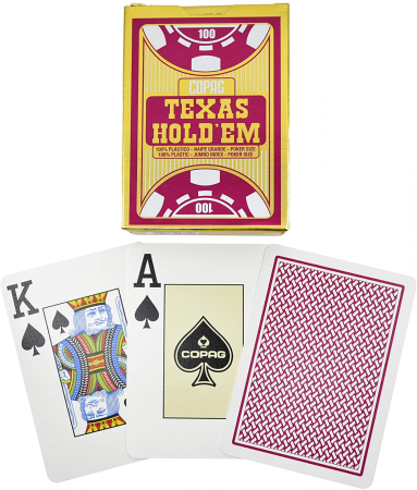 Copag - Texas Hold'em Gold - Jumbo Face - 2 index - TBX Red