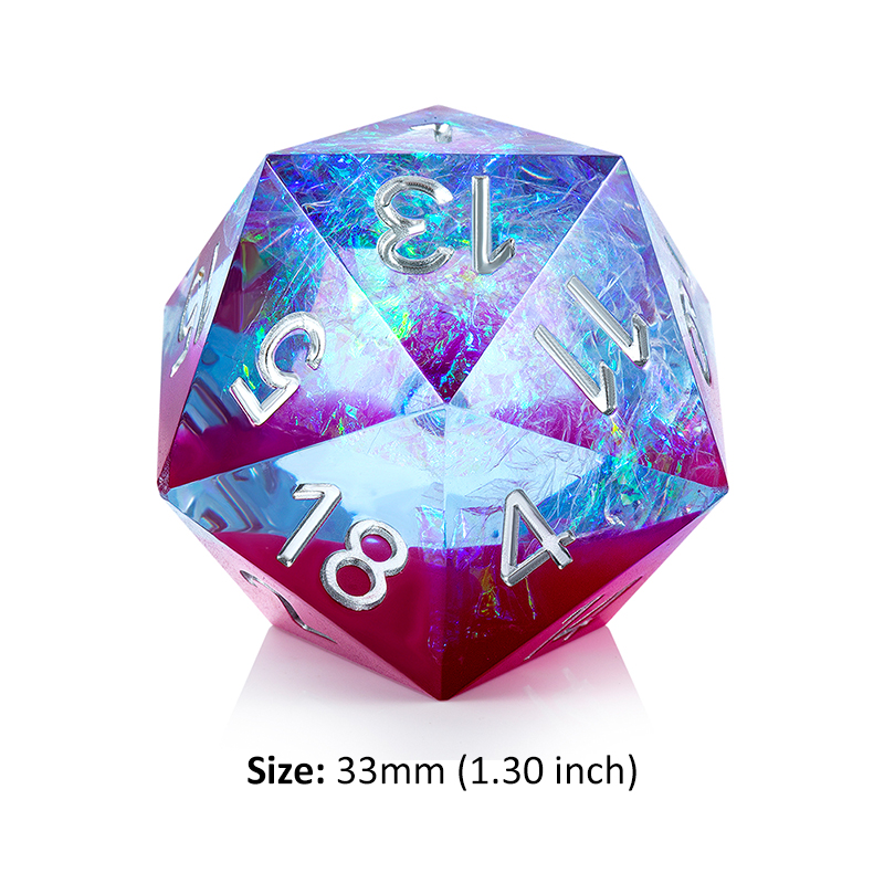 Jumbo D20 Dice - Ice Crystal kopen