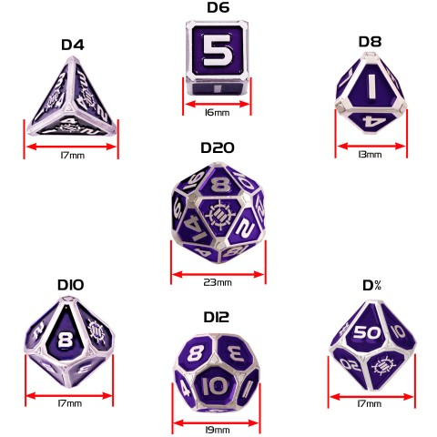 Enchance RPG Dice Set - Purple (Collector's Edition)