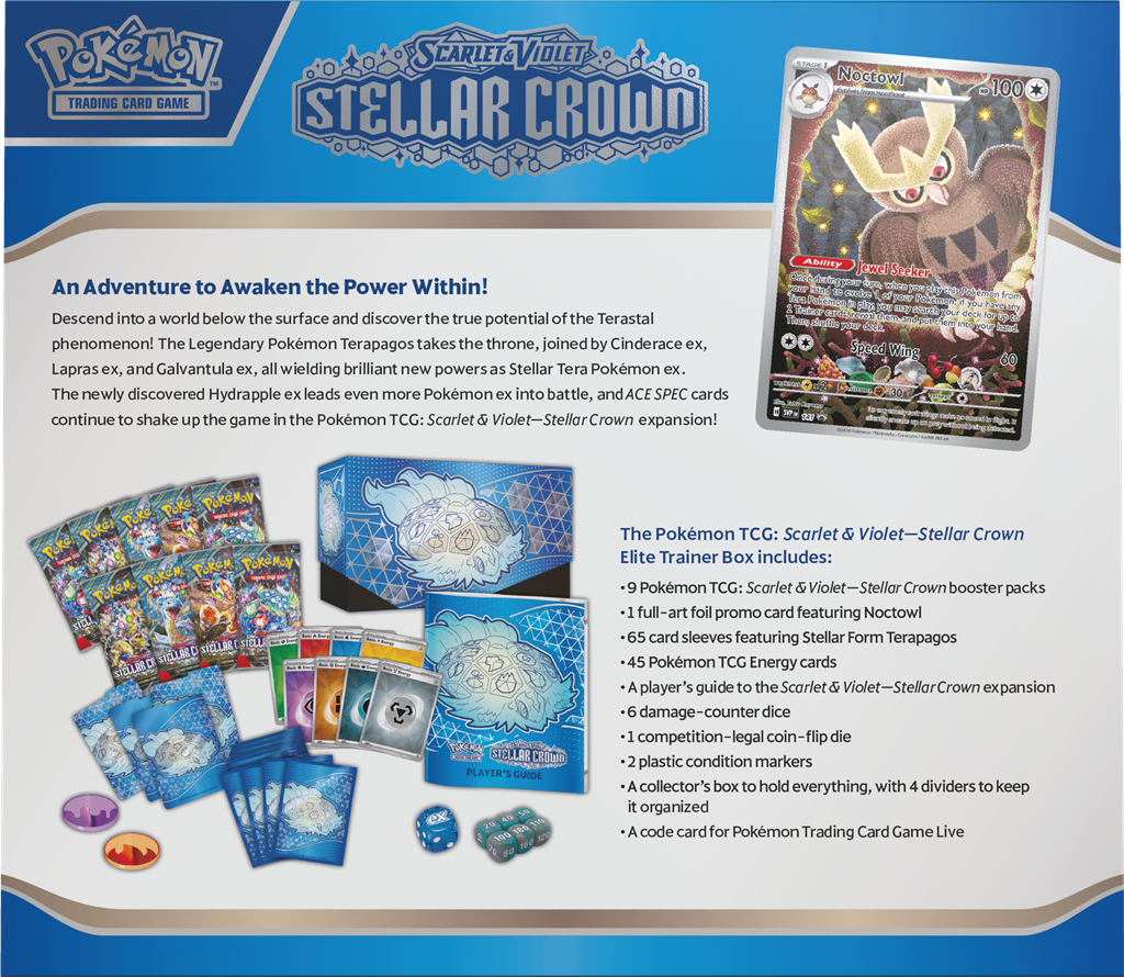 Pokemon: SV07: Stellar Crown - Elite Trainer Box