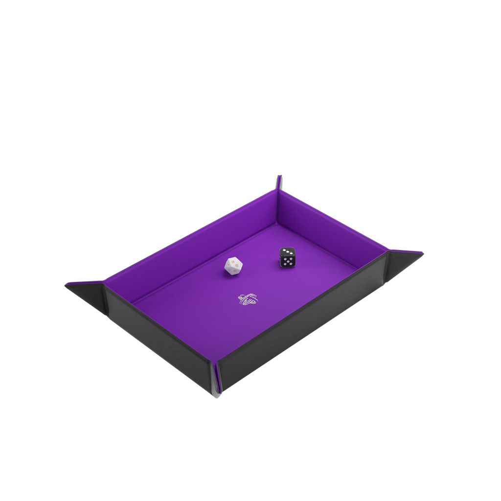 Magnetic Dice Tray Rectangular - Black/Purple